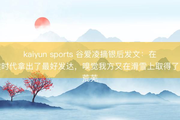 kaiyun sports 谷爱凌摘银后发文:在关键时代拿出了最好发达,嗅觉我方又在滑雪上取得了荒芜